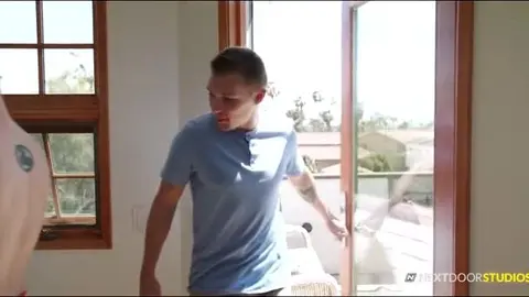 Cute blond twink acting like a slut