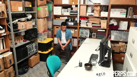 Security-guard roleplay: young thief punished