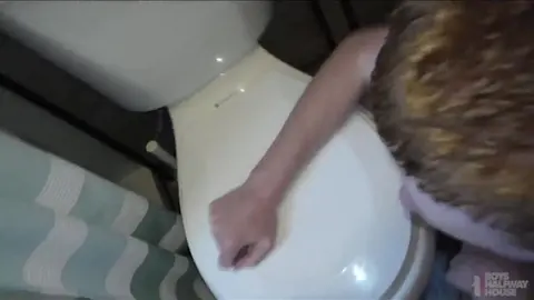 Filthy toilet stud (dirty hookup)