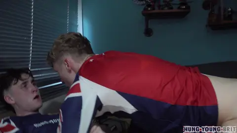 Twinks Lock Eyes and Destroy a Stranger's Bed with Cum