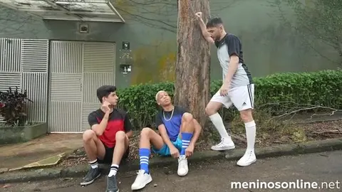 He sucks his hung footballer buddy