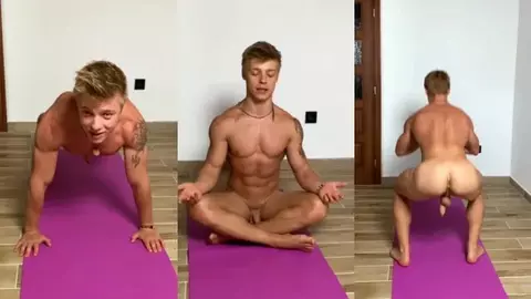 Twink fit entrena desnudo